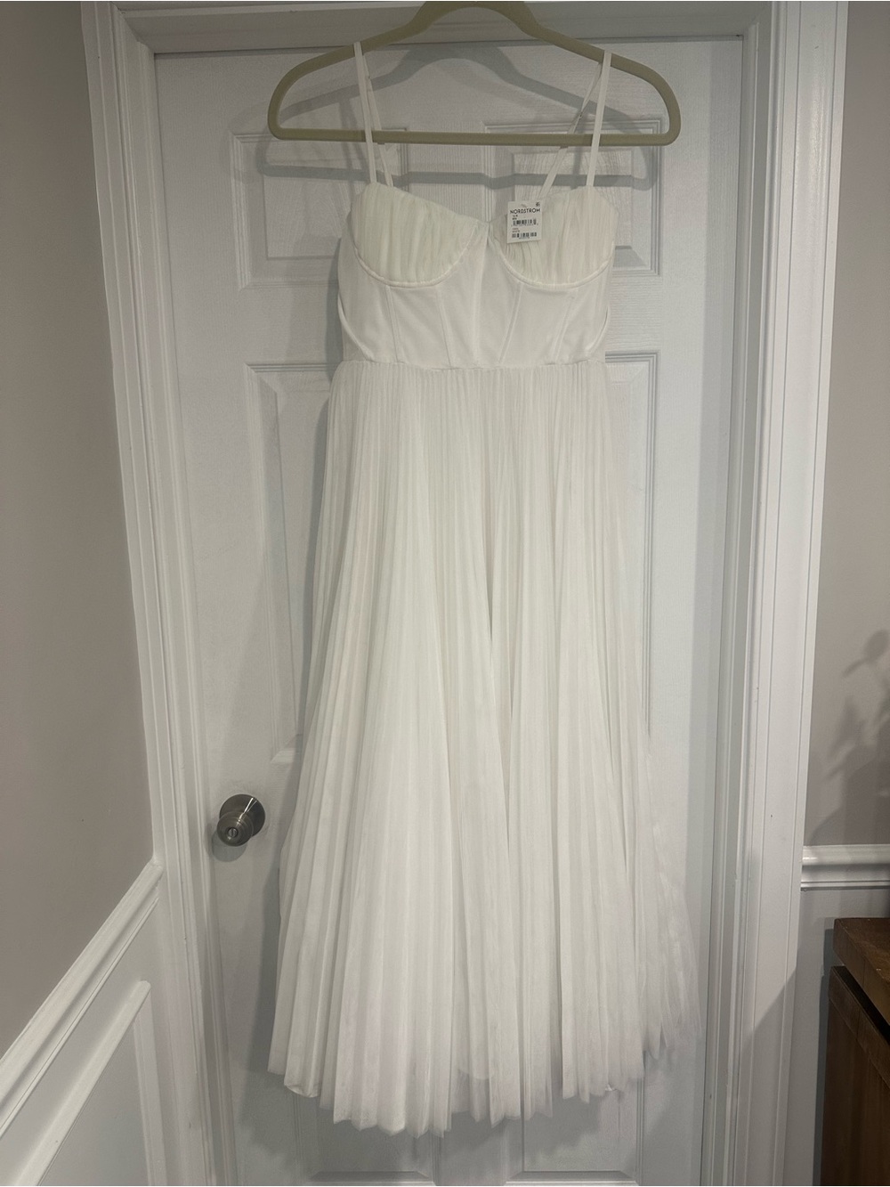 NWT Anthropologie Hutch White Tulle Midi Dress Size 12 - Picture 2 of 3